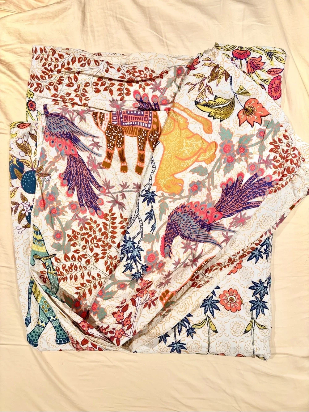 Anthropologie Desert Garden Duvet, organic cotton